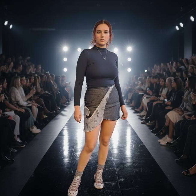 Falda inspirada en Huracán