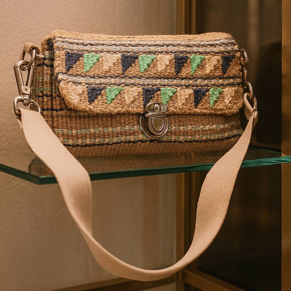 Bolso tejido a telar